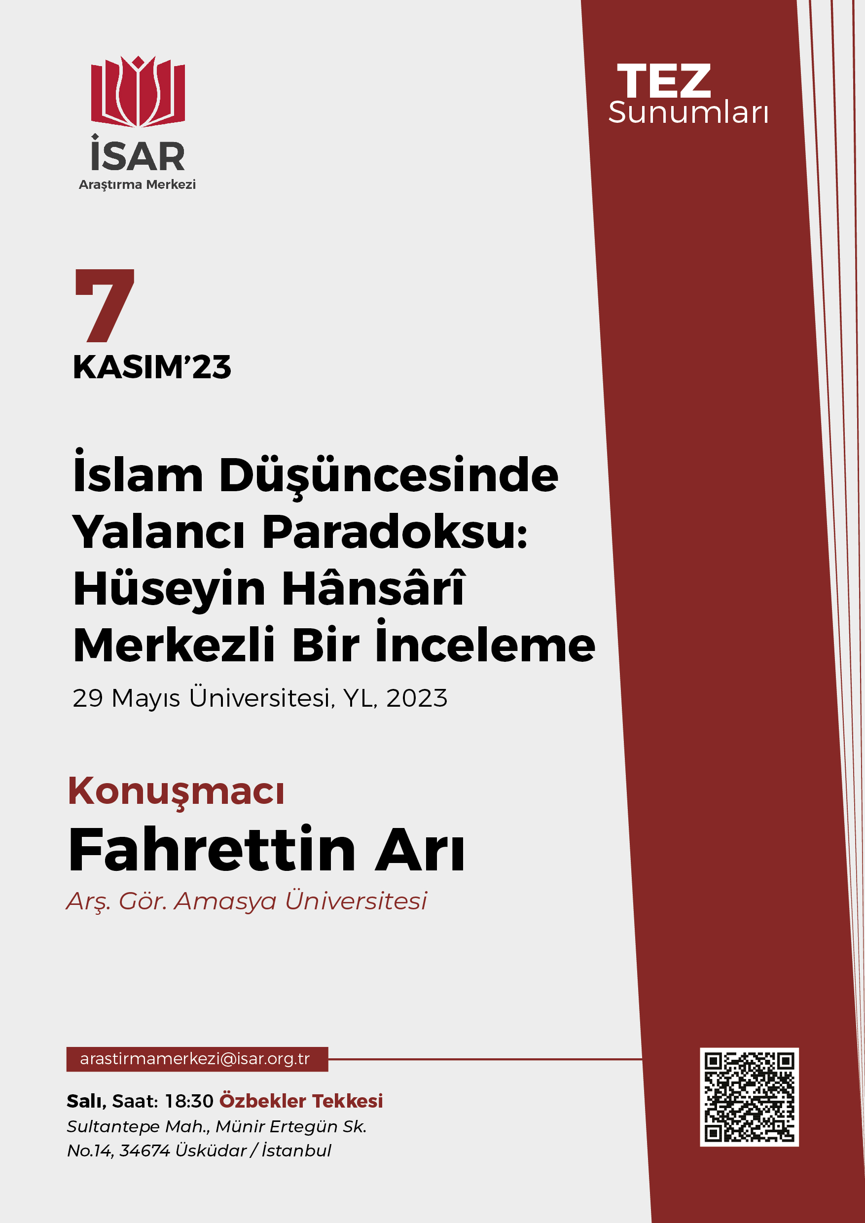 İslam Düşüncesinde Yalancı Paradoksu: Hüseyin Hânsârî Merkezli Bir İnceleme